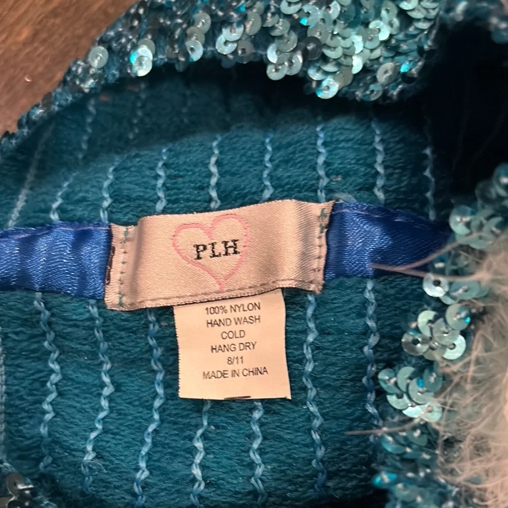 Kids Sequin Beret with Floral Accent